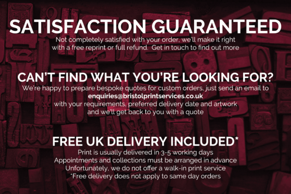 Satisfaction Guaranteed & Free UK Delivery Included